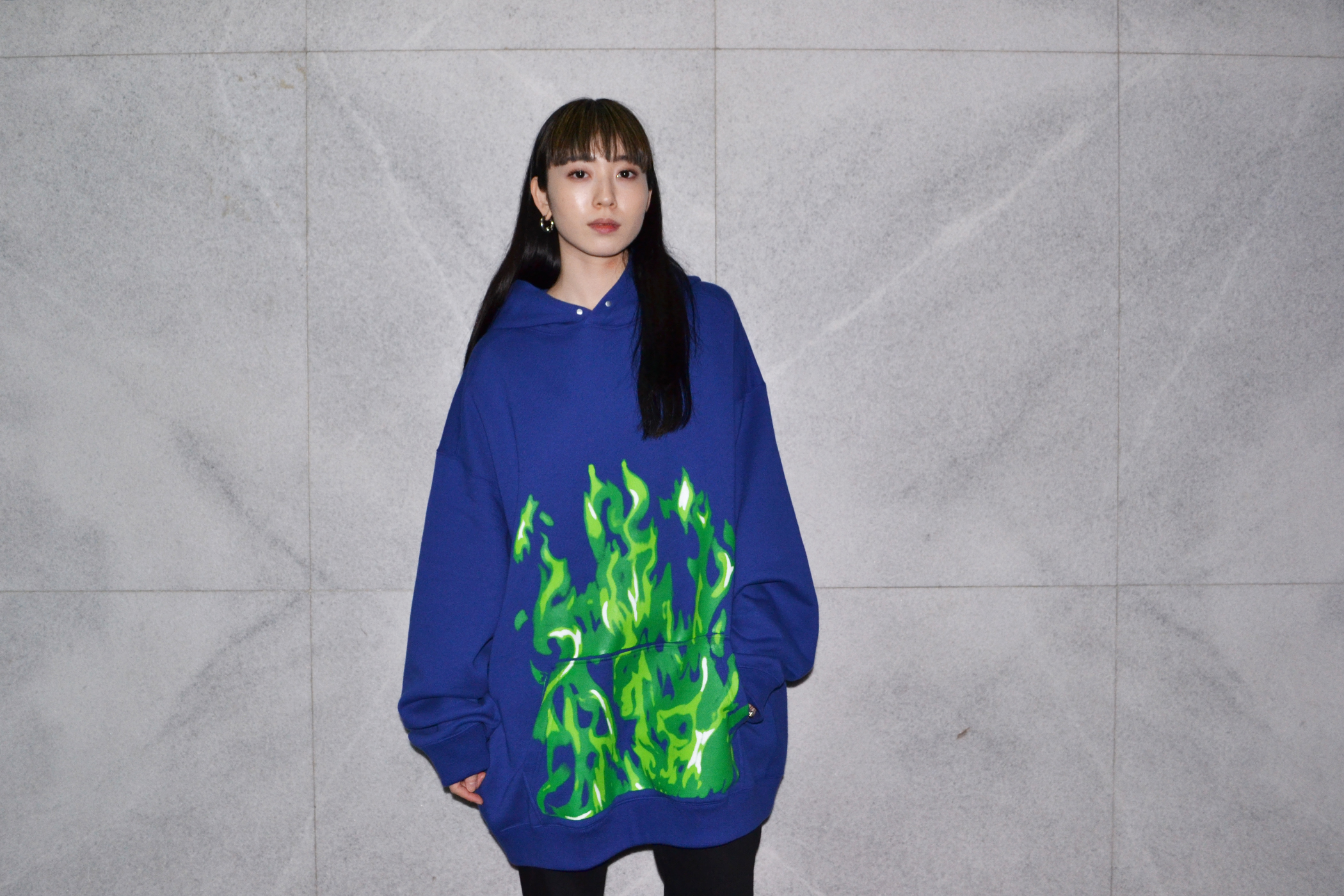 TENDER PERSON(テンダーパーソン)/Flame Pattern Hoodie For K(フレイムパターンフーディーフォーケイ)