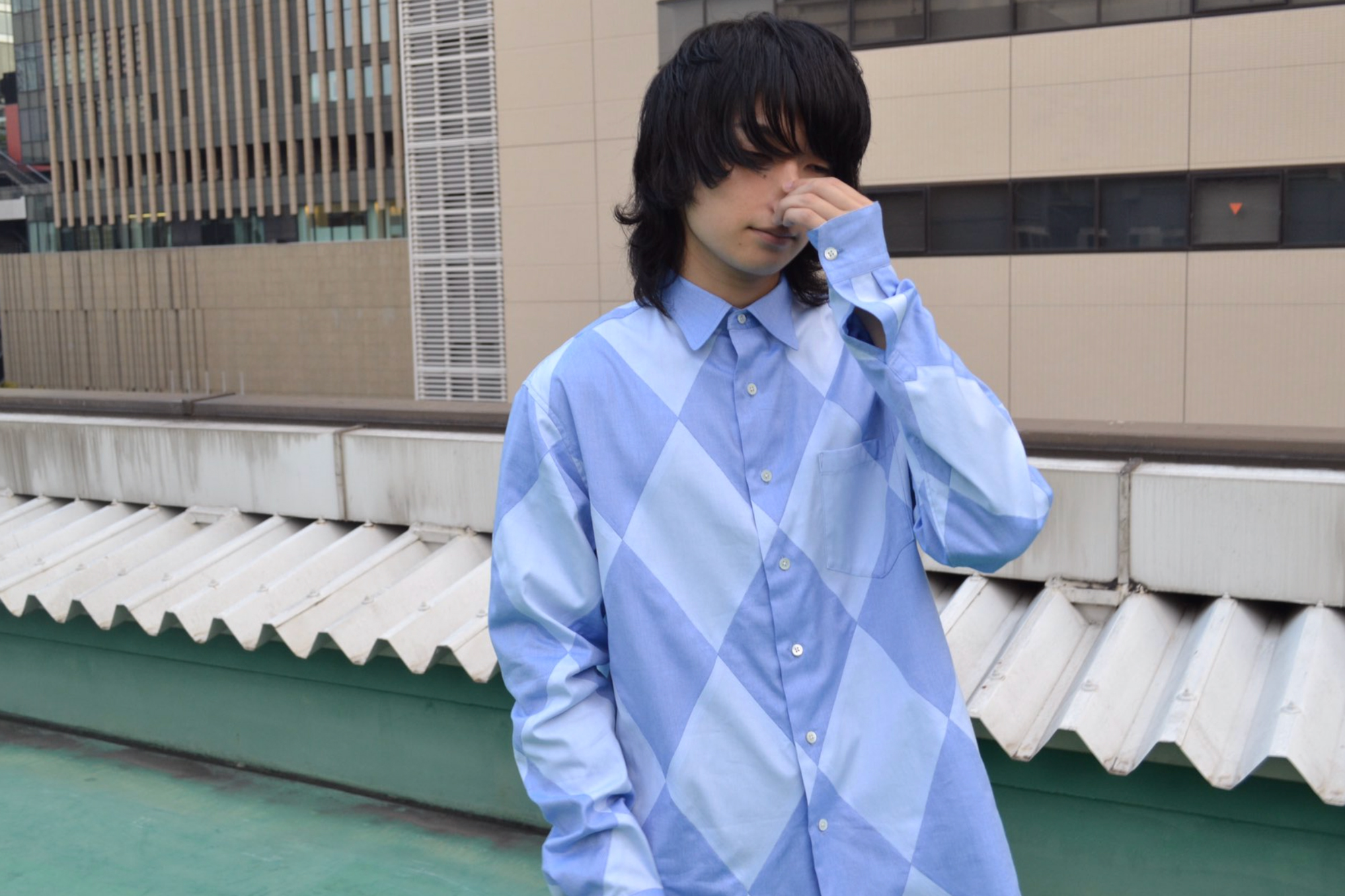 MASU(エム エー エス ユー) / Diamond Patchwork Shirt(ダイヤモンド パッチワーク シャツ）