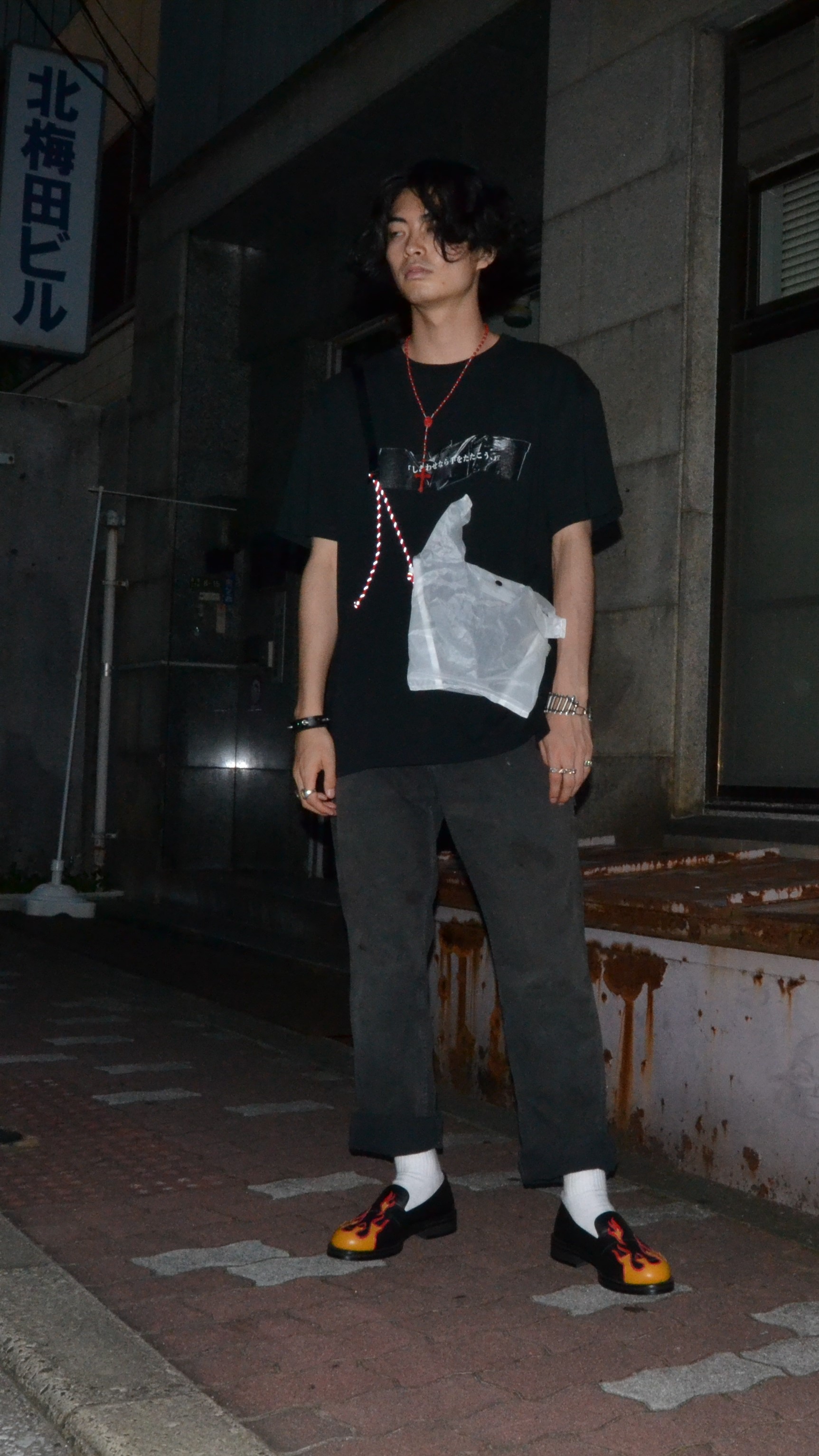 Azuma.(アズマ) / “しあわせなら手をたたこう、” Taped T-Shirt(“しあわせなら手をたたこう、”テイプド ティーシャツ)