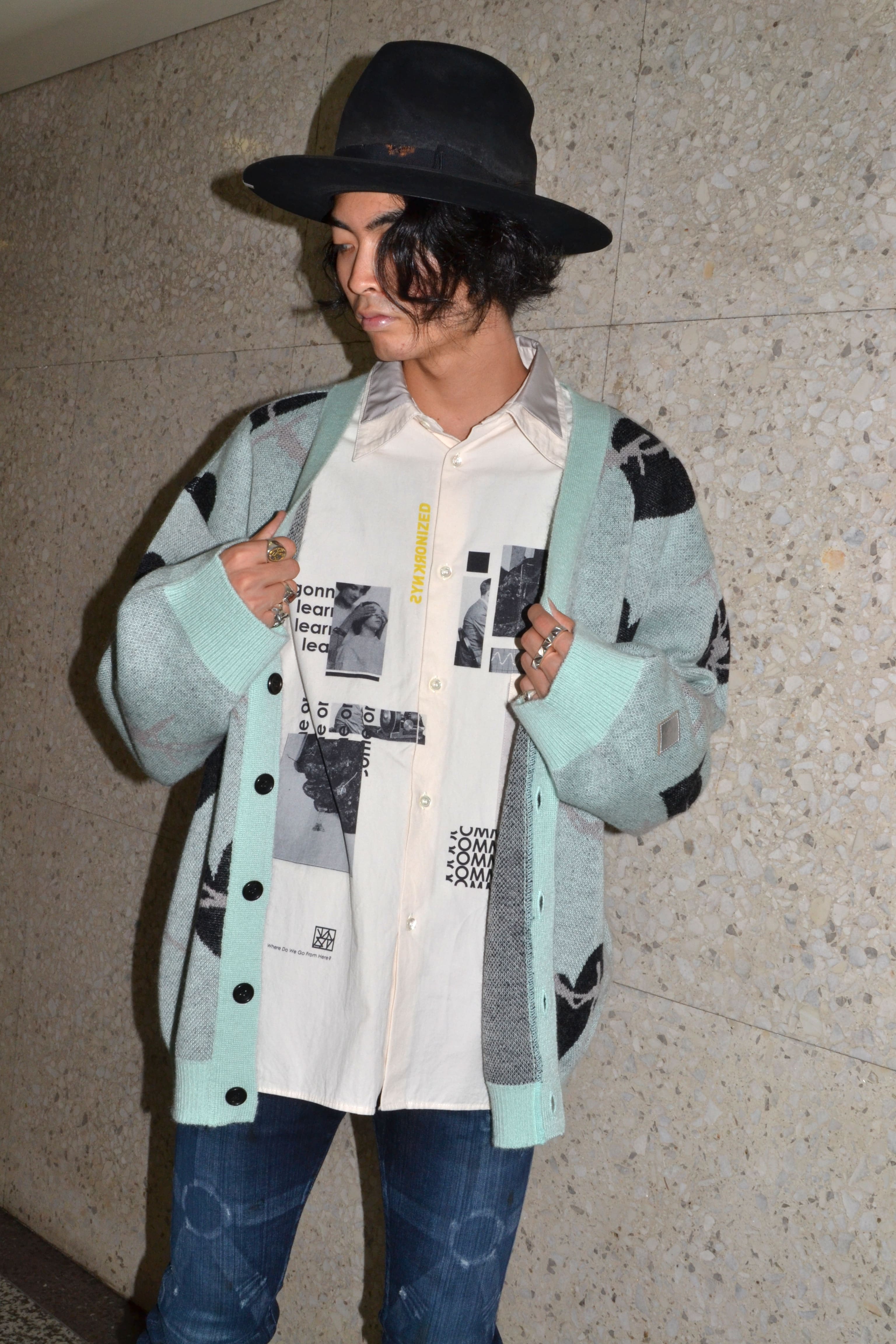 el conductorH(コンダクター) / Mohair Knit Hearts Cardigan(モヘア ニット ハーツ カーディガン)