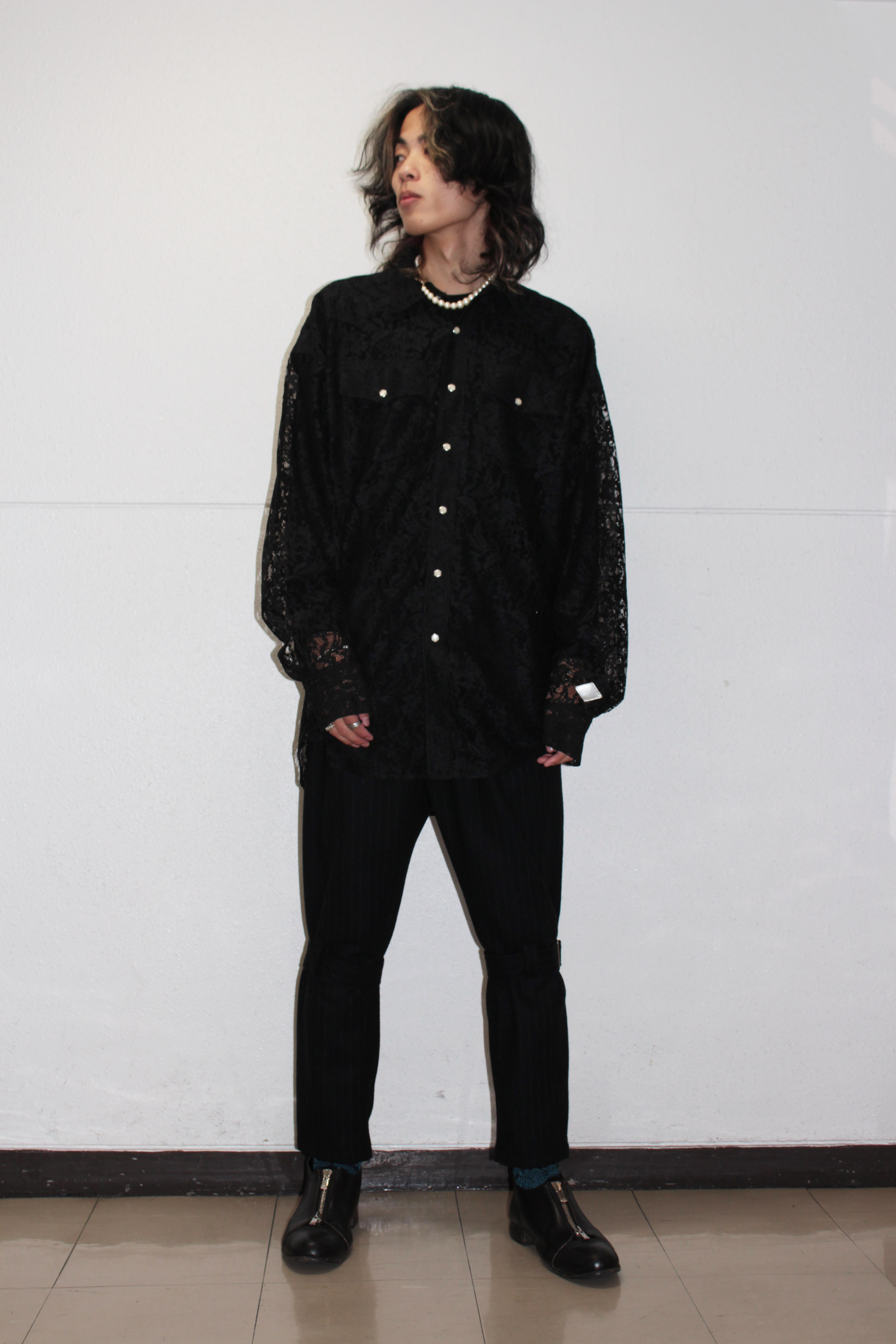 el conductorH(コンダクター) / Flower Lace Western Shirt(フラワー レース ウェスタン シャツ)